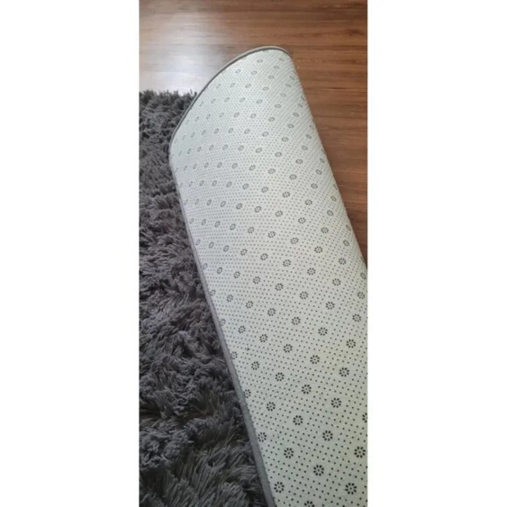 New 4x6 Soft Grey Shag Rug Washable Fluffy Carpet for Bedroom Nursery Dorm